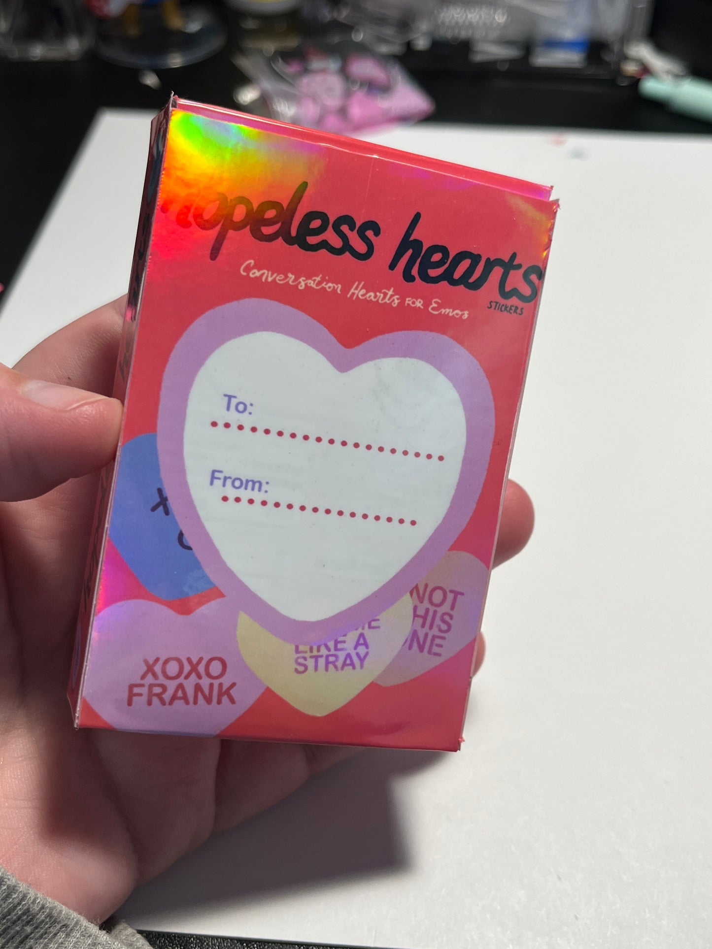 Limited Edition Hopeless Hearts Conversation Hearts Sticker Bundle with Collectible Box