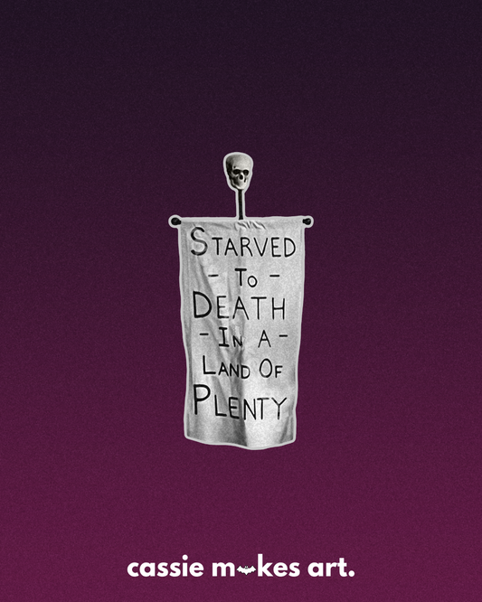 Patreon Extras - Starved to Death Vinyl Sticker