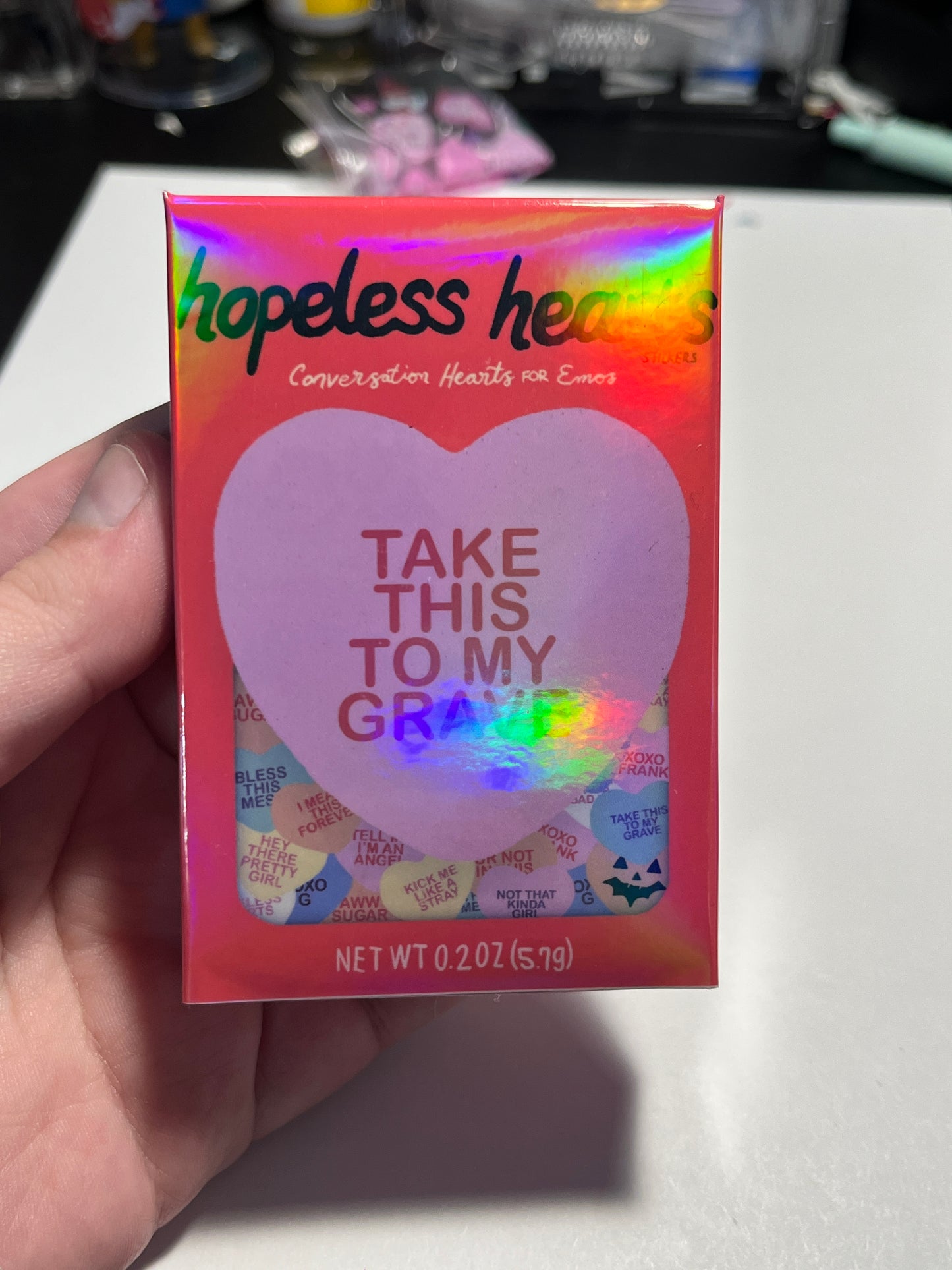 Limited Edition Hopeless Hearts Conversation Hearts Sticker Bundle with Collectible Box