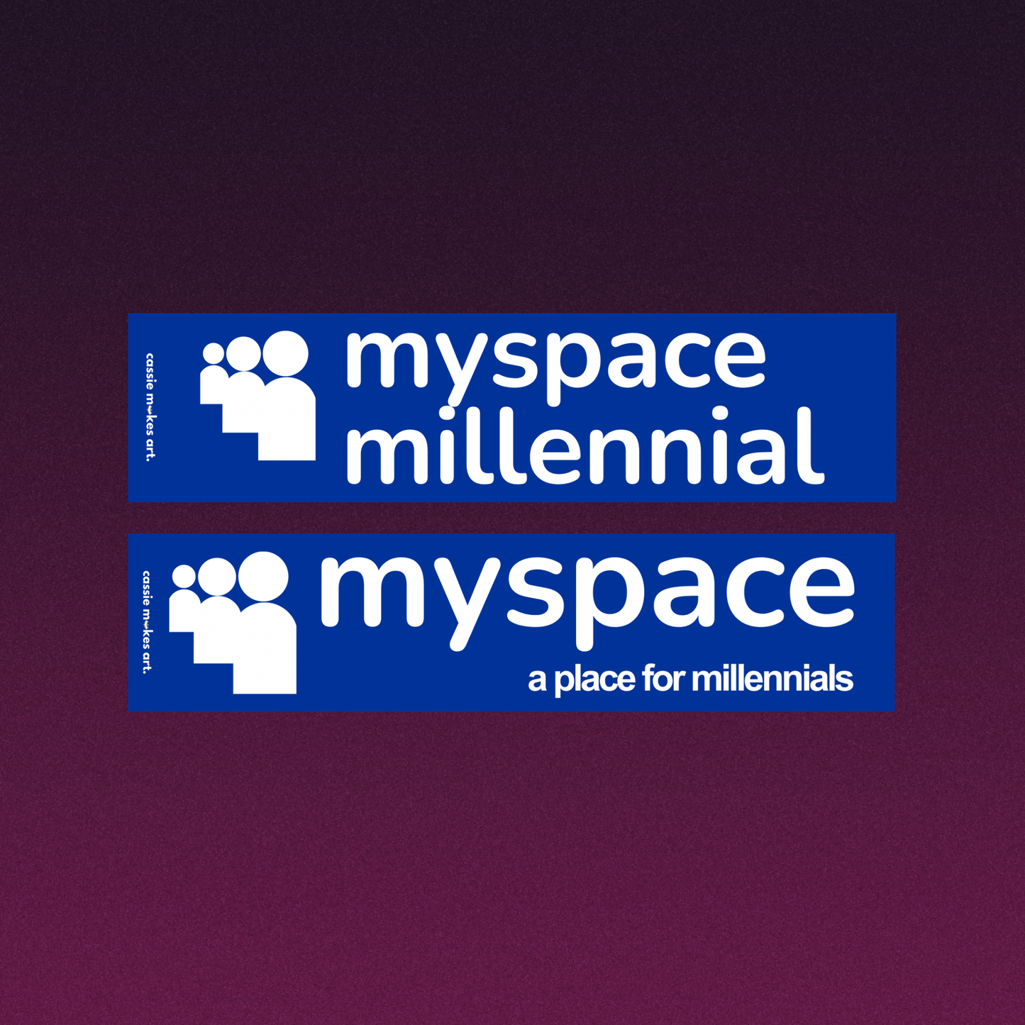 MySpace Millennial Bumper Sticker