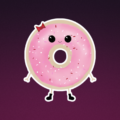 Cute Donuts Vinyl Stickers