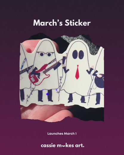 March's Limited Edition Vinyl Sticker - "Thank You for the Stickers" Monthly Sticker Club